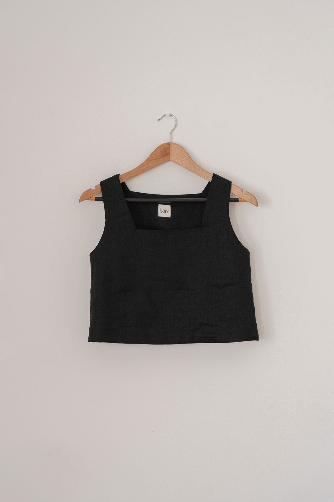 Summer Black Linen Women's Top