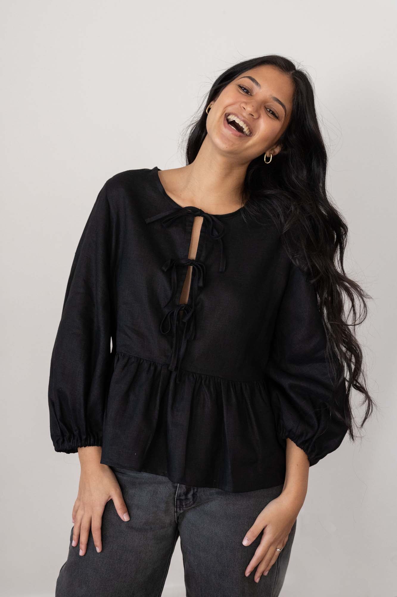 Georgie Linen Blouse