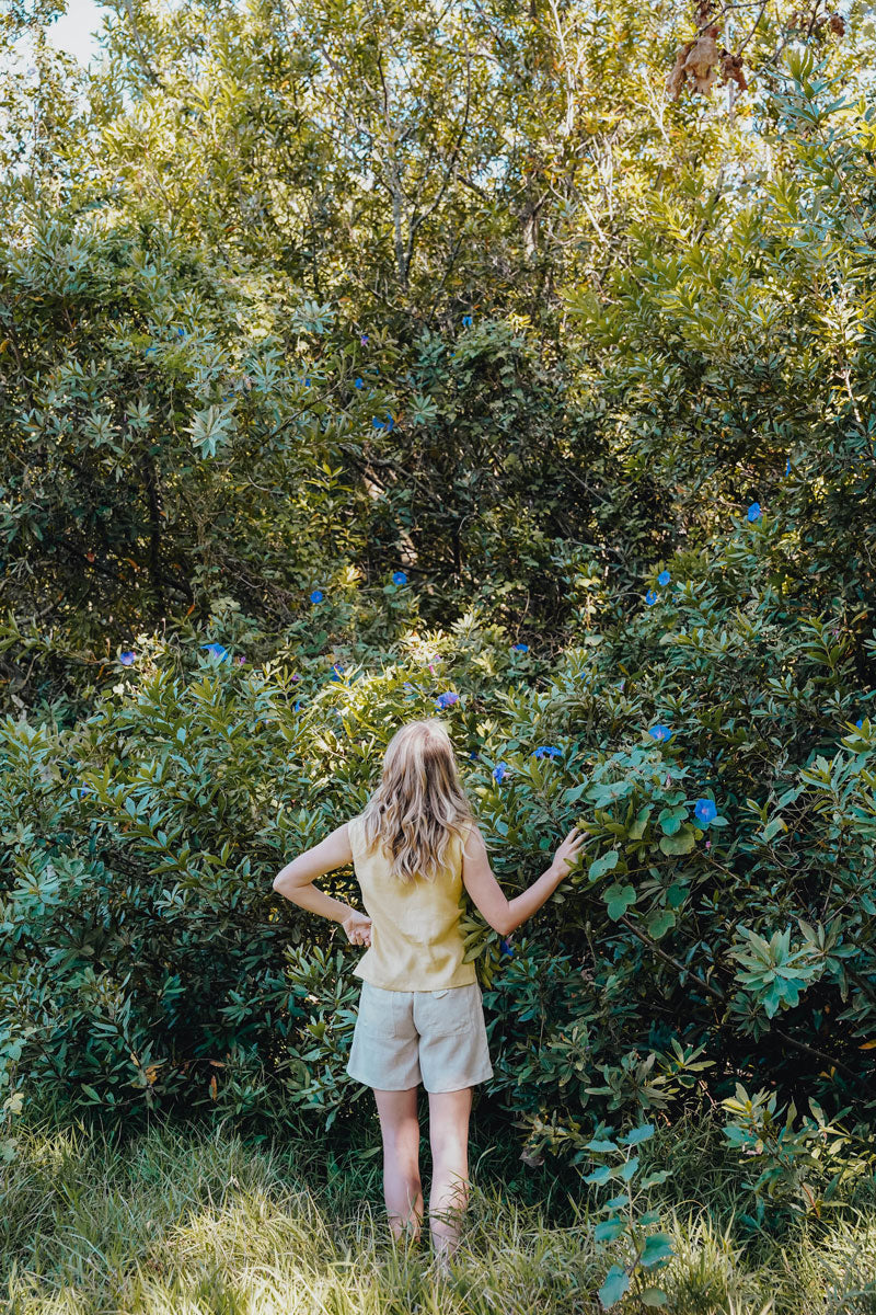 Ren Linen Top in daisy - hōm 