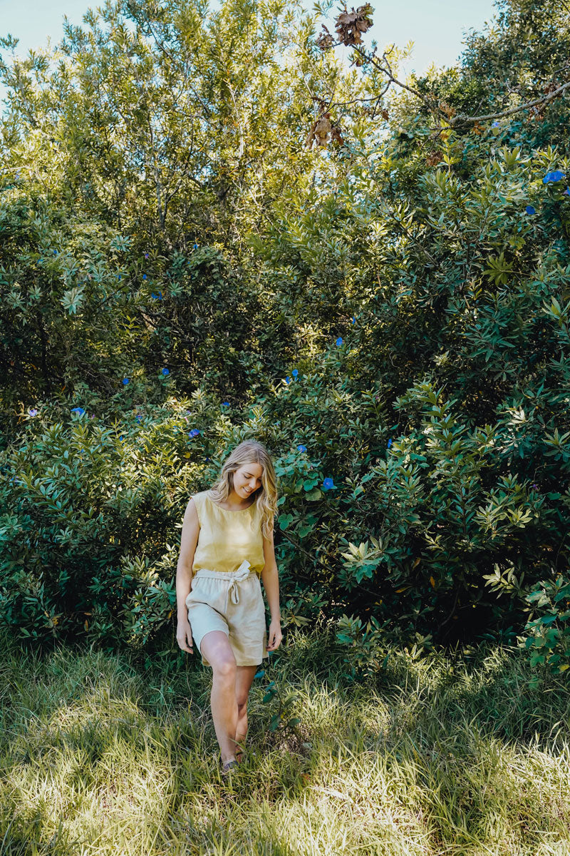 Ren Linen Top in daisy - hōm 