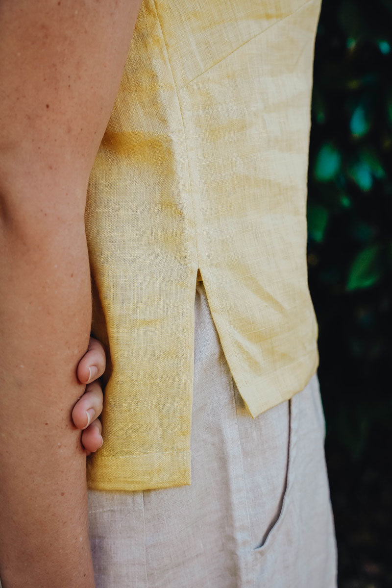 Ren Linen Top in daisy - hōm 